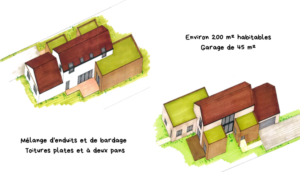 Les Chenaies Ossature Bois Yvelines Environ 200m2 Habitable Garage De 45m2 2